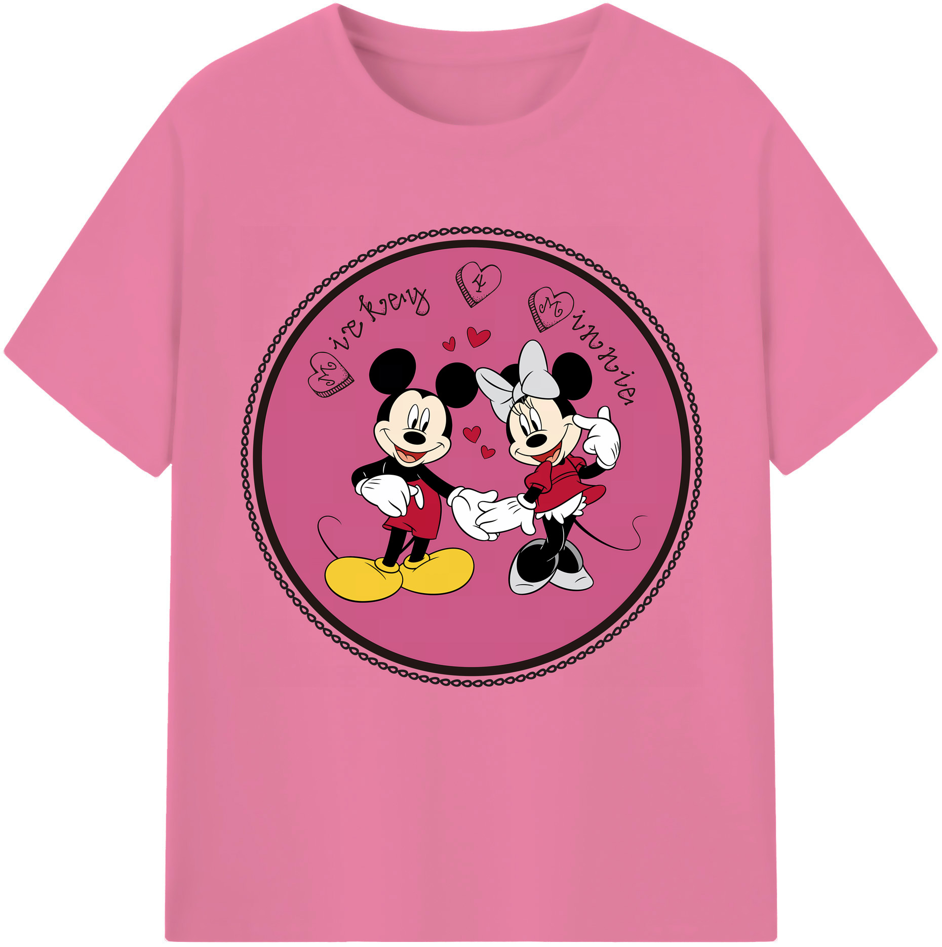（画像用） ミッキーマウス Mickey Mouse 綿100％半袖Tシャツ（フロントプリント）